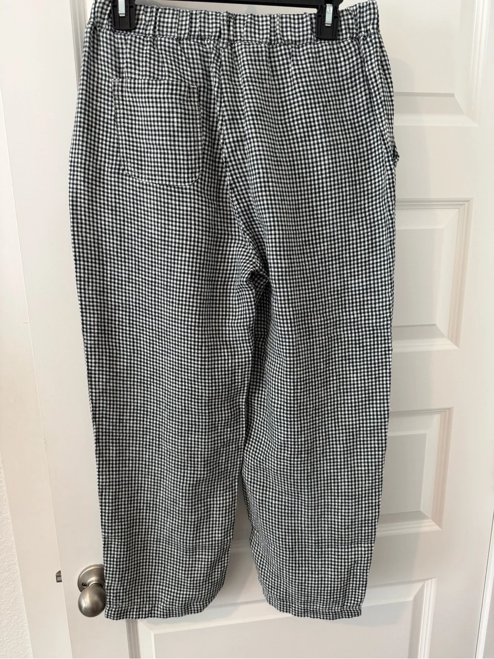 Quince Black and White Gingham pants S/P